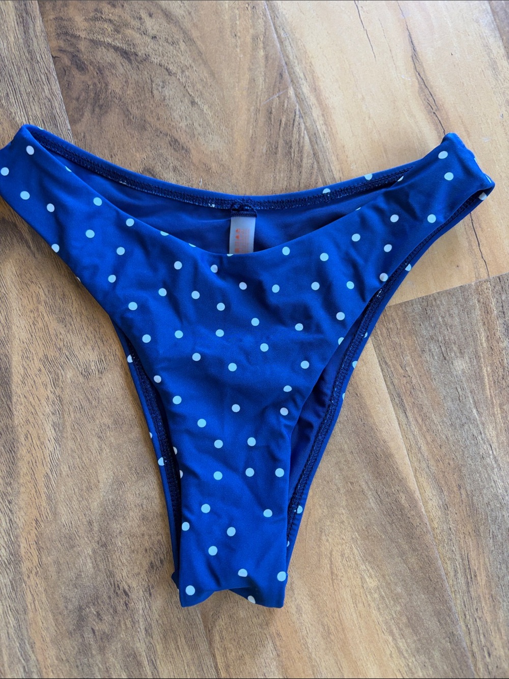 Blue Polka Dot Women's Bikini Bottom
